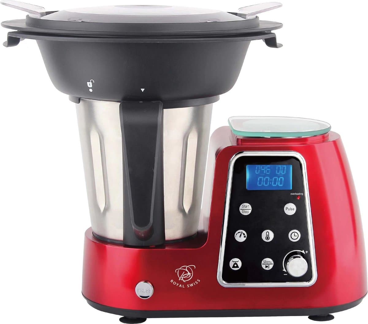 Foodprocessors – Keukenmachine – 1800W – 2.5Liter – RVS Mengkom – 10 Snelheden – Rood – Royal Swiss® — afbeelding 1