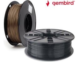 Gembird PLA Filament - 1.75mm - 200 gram- Voordeelset - Zwart, Goud Metallic - 3D printer filament
