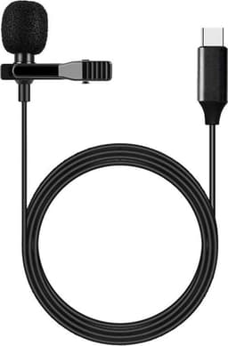DrPhone PX2 PRO Lavalier USB-C Microfoon – Externe Clip Microfoon met DAC Chip – Condensator Lavalier voor Smartphone / Tablet / Laptop – Zwart — thumbnail 1