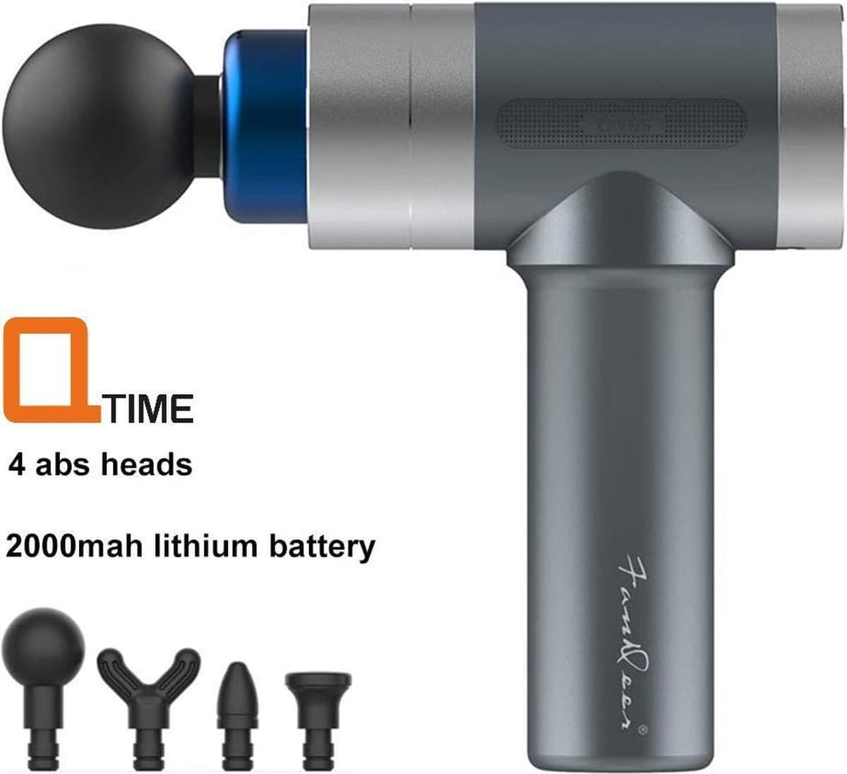 Q-time - Massage Gun - Professionele Sport Massage - Rug Massage - Nek Massage - Massage Apparaat - Spier Massage - Stress Massage - Triggerpoint - Spierherstel & Spierontspanning — afbeelding 1