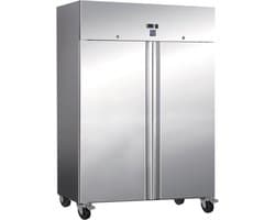 Gastro-Inox RVS 1200 liter koelkast, statisch gekoeld met ventilator