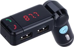 XIB Bluetooth FM Transmitter 2x USB en AUX 3.5mm Jack - MP3 autoradio - Handsfree carkit - Zwart — thumbnail 2