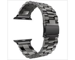 Bandje geschikt voor Apple Watch Horloge Band Zwart 42 MM - iWatch Watchband Bandje - Smartwatch Armband Roestvrij Staal