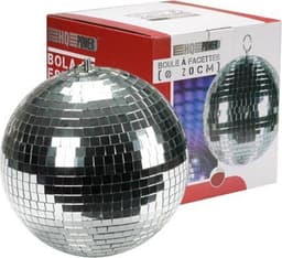 HQ-Power Disco spiegelbol Ø 20 cm, spectaculaire lichteffecten voor feestjes, veilig ophangsysteem en facetglas, dansvloer accessoire voor disco en meer — thumbnail 5