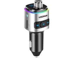Wegman Bluetooth FM Transmitter - Autolader USB - Carkit - Bluetooth Auto Radio - SD Kaart - USB Stick