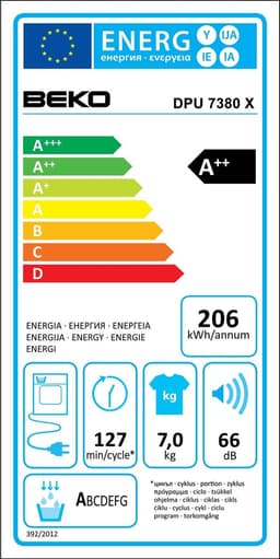 Beko DPU 7380 X - Warmtepompdroger — thumbnail 4