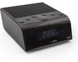 Caliber Wekkerradio - FM Radio - Digitale wekkerradio - Dimbaar LED Display - twee alarmen - Snooze functie - kleur Zwart (HCG011DAB)
