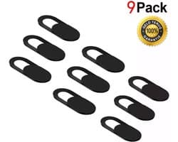 Webcam Covers - Privacy schuifjes - Geschikt Smartphones,  Tablets en Laptops - Zwart - 9 stuks