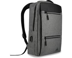 Urban Element - Premium laptoptas - Rugtas dames - Rugtas Heren - Backpack 15L - Rugzak laptop - Schooltas - Waterafstotend - 14 inch - Grijs