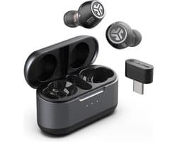 JLab Epic Lab Edition Bluetooth Oordopjes - Draadloos - Active Noise Cancelling Oordopjes - 54 uur Batterijduur - LC3 Codec - Oortjes met Bluetooth Dongle - Premium Model – Zwart