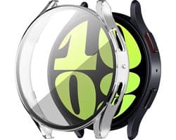 Strap-it Hard case hoesje met glas - geschikt voor Samsung Galaxy Watch 6 44mm - transparante hoes met screenprotector