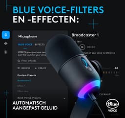 Logitech G Yeti GX - Gaming Microfoon - USB - RGB verlichting - Lightsync - Zwart — thumbnail 3