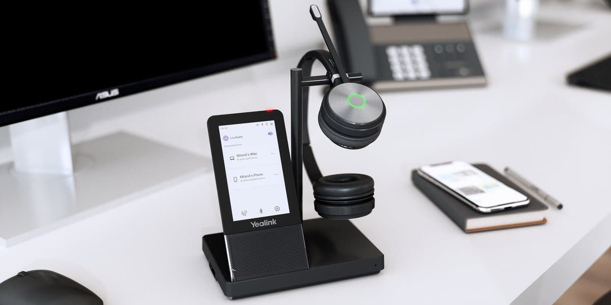 Bluetooth Headset with Microphone Yealink WH66 DUAL TEAMS Black — afbeelding 1