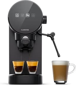 Klarstein Espresso koffiezetapparaat met melkopschuimer, 0,9 L retro mini-espressomachine met filterhouder, klein 1360 watt koffiezetapparaat, koffiemachine voor cappuccino, latte & macchiato — thumbnail 1