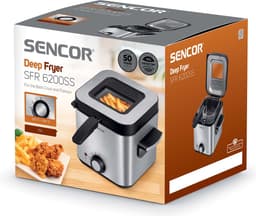 Sencor SFR 6200SS frituurpan / friteuse - 1,5 liter - 900W - 130 tot 190 graden - met kijkvenster - cool touch handvat — thumbnail 4