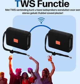 Phreeze Clip On Bluetooth Speaker - Draadloze Speaker Klein - IPX 4 Waterdicht - Mini Smart Speaker - Zwart — thumbnail 3