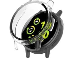 Strap-it hard case hoesje met glasplaat geschikt voor Garmin Vivoactive 5 (transparant) – stevige beschermcase met geïntegreerde screen protector – optimale kras- en stootbescherming voor je smartwatch