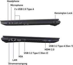 Terra Mobile 1716R 17.3" FullHD laptop - Intel Core i3-1315U - 16GB - 500GB M.2 SSD - DVD±RW - Windows 11 Pro — thumbnail 3