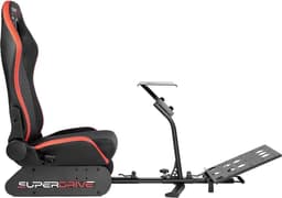 Subsonic Superdrive Racing Seat – Simulator Cockpit met Bucket Seat – Stuur- & Pedalenhouder – Verstelbaar Frame voor PS5, Xbox & PC — thumbnail 3