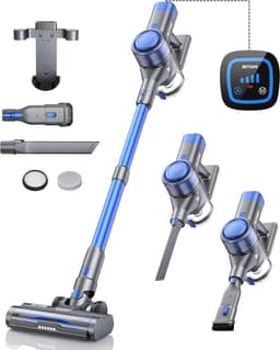 BuTure Cordless Vacuum Cleaner, 33Kpa 450W Powerful Stick M, Blue — thumbnail 1