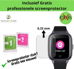 WatchToCare Classic - GPS Tracker - GPS Horloge Ouderen - Alarm Horloge - SOS Horloge - Valdetectie - Alzheimer - Dementie - Alarmknop - Garantie 1 jr - Noodknop - Lebara Sim met €5 tegoed - Géén abonnement nodig - Horloge Band Zwart Leer — thumbnail 4