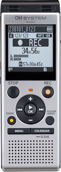 OM System WS-882 Digitaal dicteerapparaat Opnameduur (max.) 1040 h Zilver — thumbnail 1