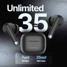 Synyq iPro - Draadloze Oordopjes – Universeel - Bluetooth Oordopjes – Oortjes draadloos – Oordopjes draadloos - Bluetooth 5.3 - Zwart — thumbnail 2