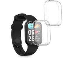 kwmobile 2x smartwatch hoes geschikt voor Xiaomi Smart Band 8 Pro / Smart Band 9 Pro hoesje - Siliconen sporthorloge cover - Activity tracker case in transparant