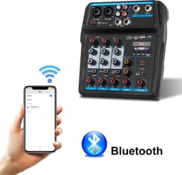 U4 Sound Mixing Console - 4-Kanaals - USB Opname - Bluetooth & 48V Fantoomvoeding — thumbnail 5