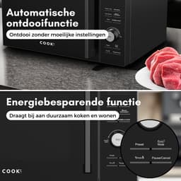 COOK-IT Combi Magnetron Vrijstaand 25L - Heteluchtoven en Grill - 25L — thumbnail 9