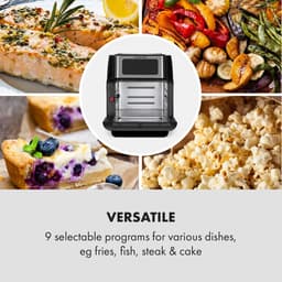 AeroVital Fry heteluchtfriteuse 1500W 10l timer 9 programma's zwart/zilver — thumbnail 8