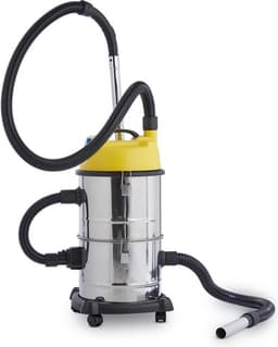 Klarstein Reinraum Industriesauger, Nasssauger, Aschesauger, Trockensauger, 1800 Watt, Auffangfilter, Gebläsefunktion, 30 Liter Edelstahl Behälter, integrierte Steckdose, silber gelb – geschikt voor thuisfitness en sportschoolgebruik, duurzame constr — thumbnail 5