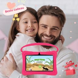 Xerolax Kindertablet - Kinder Computer - Vanaf 3 Jaar - 5 Jaar - 32GB - 7 Inch - Inclusief Gratis Beschermhoes - Roze — thumbnail 4