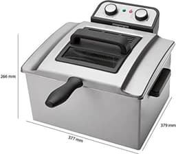 Dubbele Friteuse met 5 Liter Capaciteit en 3 Frituurmanden — thumbnail 4