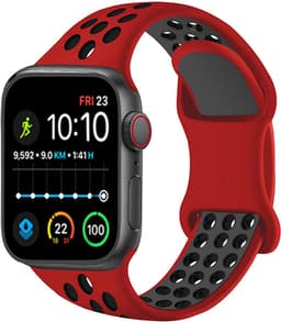 Royal Supplies RF-93 - Smartwatch - Smartwatch Dames - Smartwatch Heren- Screenprotector- Rood/Zwart — thumbnail 1
