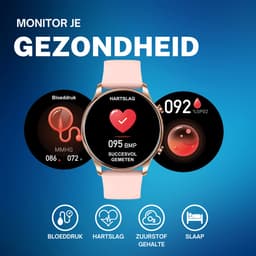 Cinturio Elegance Smartwatch voor dames - Twee bandjes goud en roze! — thumbnail 4