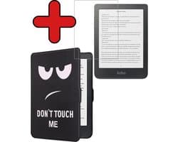 Hoes Geschikt voor Kobo Clara HD - Met Screenprotector - Luxe E-reader Bescherm Case - Hoesje Book Cover - Don't Touch Me