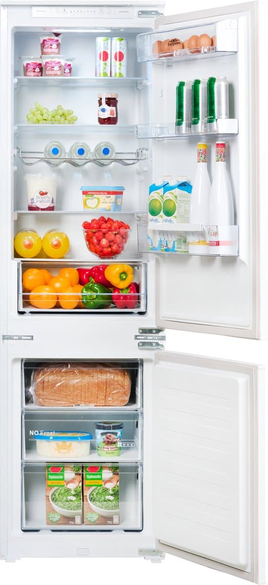 Everglades EVBI6032 - Inbouw Koel-vriescombinatie - No Frost - E - Elektronisch - Super Freeze - Wijnrek - Sleep Deur - 5 jaar Garantie — afbeelding 1