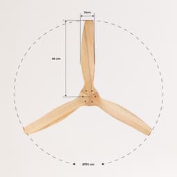 CREATE - Plafondventilator 40W silent Ø132 cm - Met Afstandsbediening - 6 Snelheden - Timer - Zomer/Winter functie - Wit- WIND CALM — thumbnail 5