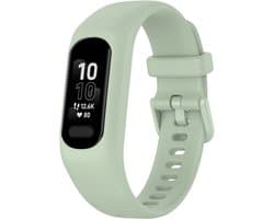 Siliconen Smartwatch bandje - Geschikt voor Garmin Vivosmart 5 siliconen bandje - mint - Strap-it Horlogeband / Polsband / Armband