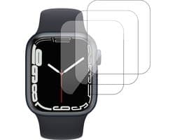 Screenprotector geschikt voor Apple Watch Series 7 41mm - Screenprotector geschikt voor iWatch 7 41mm - Tempered Glass - 3 Stuks