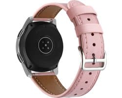Strap-it Smartwatch bandje 20mm - leren horlogebandje geschikt voor Samsung Galaxy Watch 42mm / Watch 3 41mm / Galaxy Watch Active2 40 & 44mm / Gear Sport - Huawei Watch GT 2 / GT 3 42mm / GT 3 Pro 43mm - roze