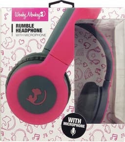 Wonkey Monkey - Koptelefoon - Headphone - Over ear - On ear - Rumble - Stereo - Roze — thumbnail 1