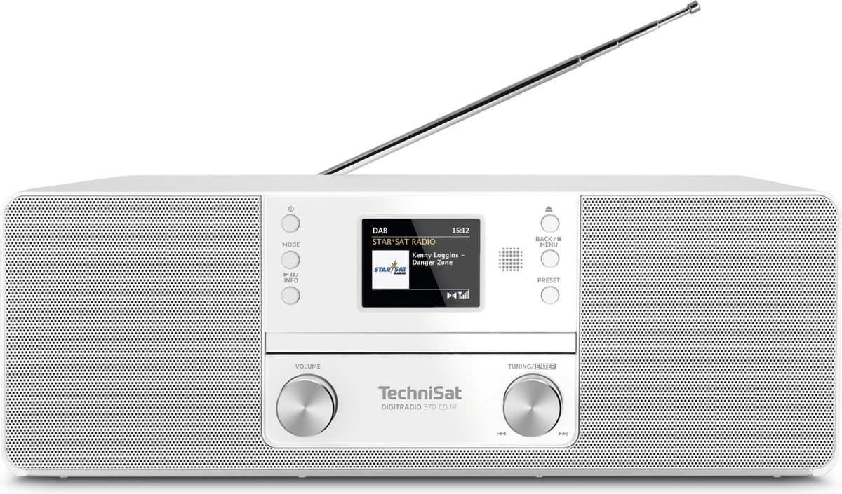 TechniSat Digitradio 370 CD IR wit Stereo Tafelradio met CD speler ingebouwd — afbeelding 1
