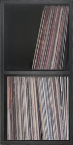 VDD Vinyl - Platenspeler Meubel - Lp kast - Vinyl kast - Platenspeler kast - Lp meubel - Platen kast - Vinyl opberg systeem - Lp platen opbergkast - Opbergen lp vinyl platen - Vinyl opbergkas - Vinyl houder - 69 x 34 x 33 cm - zwart — thumbnail 1
