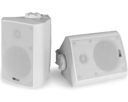Speakerset, geschikt voor buiten - Power Dynamics BC40V witte speakerset voor 100V systemen en 8 Ohm - 100W