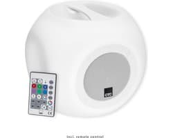 CTC BSS 7014 Bluetooth-luidsprekersysteem incl. krachtige accu, verlichtingsfunctie en lichteffecten, 10-traps dimmer, spatwaterdicht, afstandsbediening