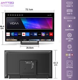 ANTTEQ V32-AH3.Q1L-BT - 32 Inch Smart TV (81 cm) - HD Ready - VIDAA OS - Triple Tuner - Hotel Modus — thumbnail 3