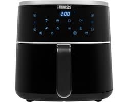 Princess Digitale Airfryer 182238 - 4 liter - PFAS vrij - Groot - Heteluchtfriteuse - Zwart - Digital Touchscreen - 8 Automatische Programma's - Inclusief in hoogte verstelbaar Grillrack