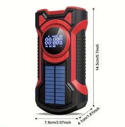 Dutchers® Onverwoestbare Noodradio 5000 mAh - Schok- en valbestendig - Solar Opwindbaar - Opwindbare Radio - Survival - Dynmo en Zonnepaneel - Powerbank - Dynamo Radio - Zaklamp - Noodpakket - Telefoon opladen — thumbnail 2